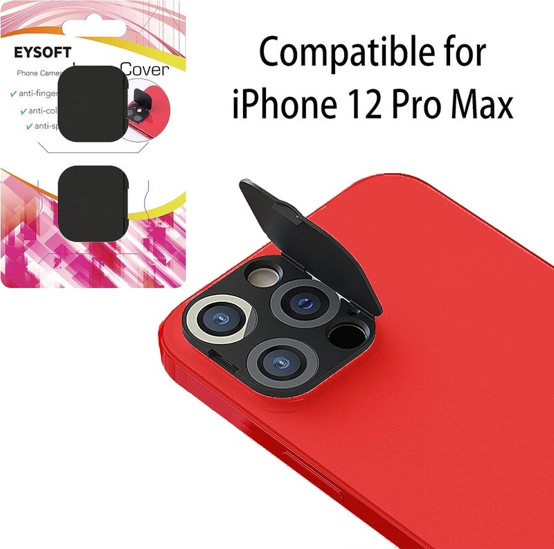 EYSOFT Phone Camera Lens Cover Compatible for iPhone 12 Pro Max, Camera Lens Protector to Protect Your Privacy and Security,Strong Adhesive,Just Compatible for iPhone 12 Pro Max,2 Pack - Image 1